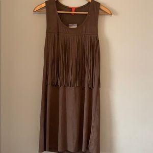 Chelsea & Violet Suede Fringe Mini Dress